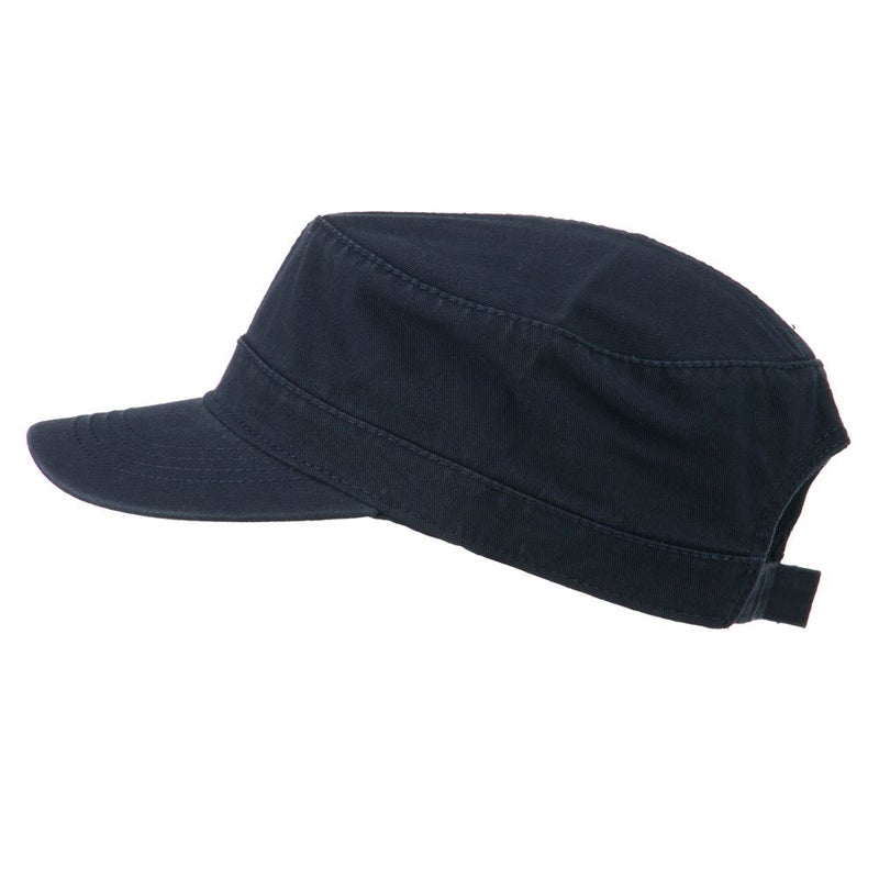 OTTO Garment Washed Adjustable Army Cap - Navy OSFM - Image 5